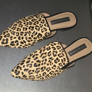 Steve Madden Velocity, Leopard Hair Women's Mules, Sz 11